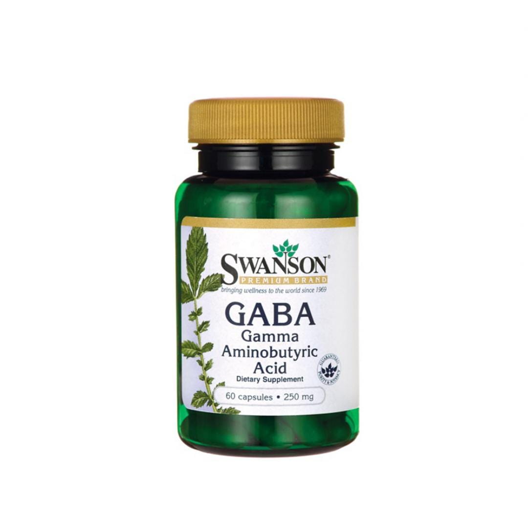 GABA 250mg Gamma Acide Aminobutyrique (60 caps.) Swanson iNatural - Healthy Shop Online